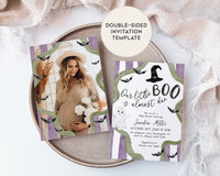 Little Boo is Almost Due Halloween Baby Shower Invitation