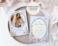 Blue Storybook Baby Shower Invitation