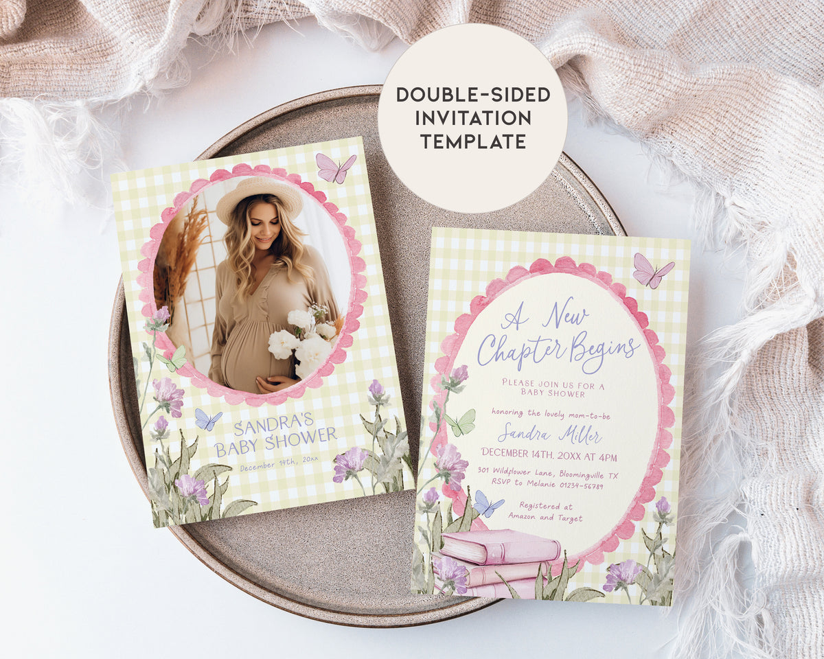 Yellow Storybook Baby Shower Invitation