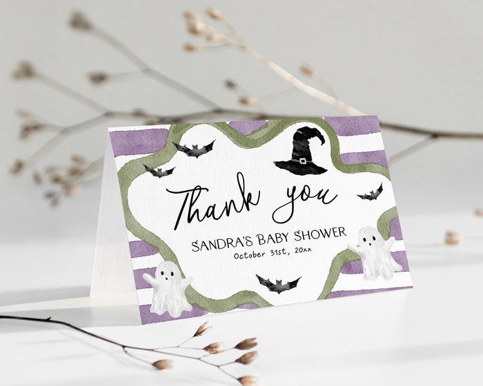 Little Boo is Almost Due Thank You Card