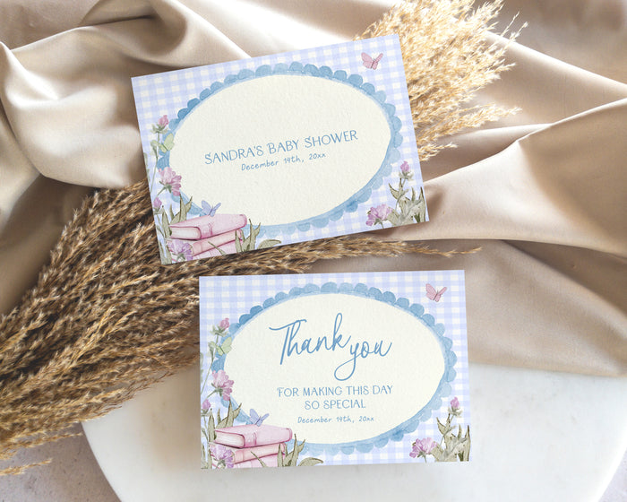 Blue Storybook Thank You Card