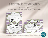 Little Boo is Almost Due Thank You Card