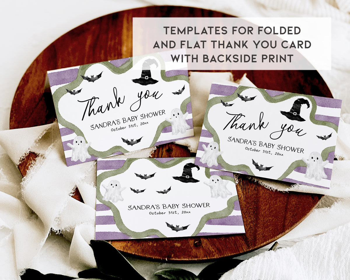 Little Boo is Almost Due Thank You Card