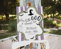 Little Boo is Almost Due Baby Shower Welcome Sign