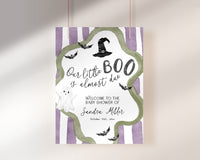 Little Boo is Almost Due Baby Shower Welcome Sign