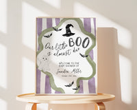 Little Boo is Almost Due Baby Shower Welcome Sign