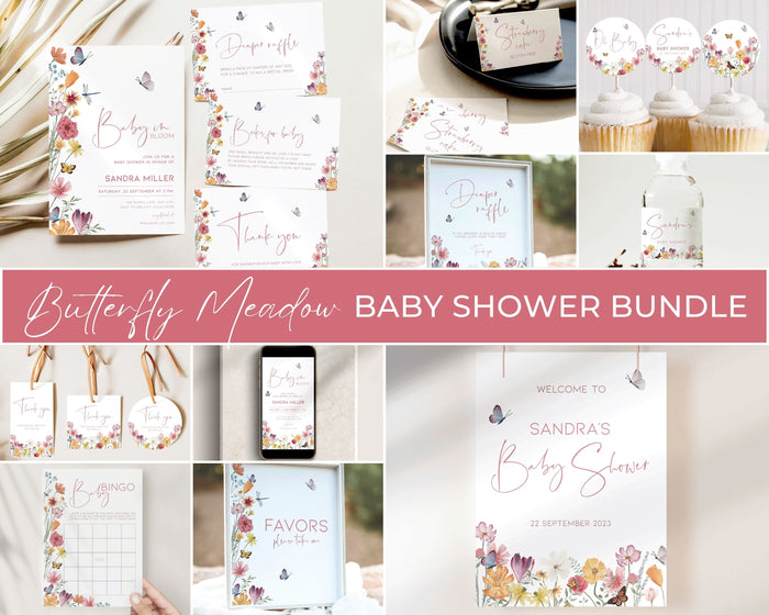 Flower Meadow Baby Shower Mega Bundle