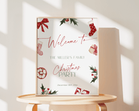 Christmas Stockings Party Welcome Sign