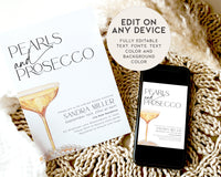 Digital bridal shower invite shown on screen – fully customizable and ready for instant download.