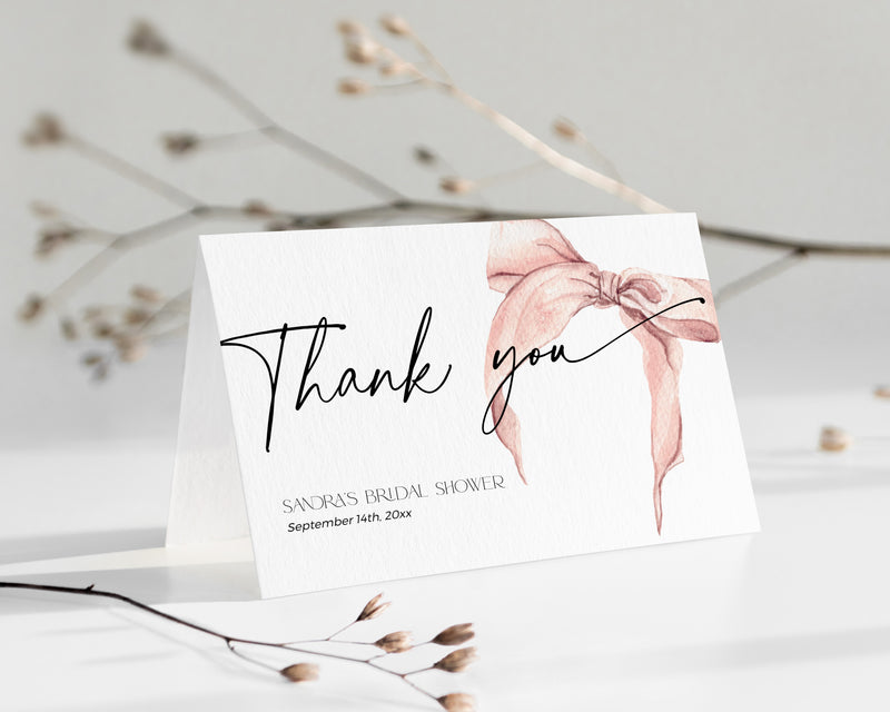 Elegant digital bridal shower set with cohesive pink design.