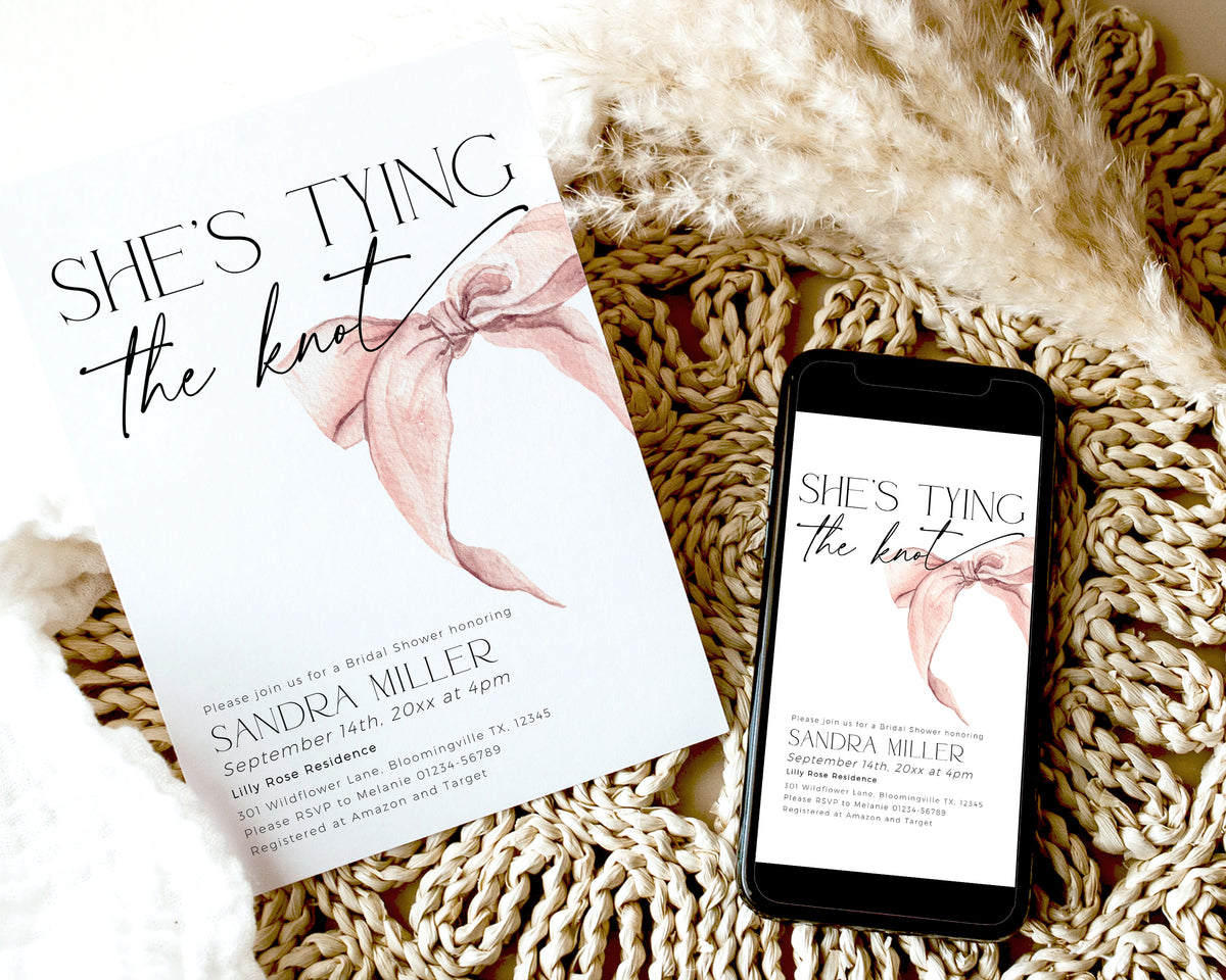 Printable pink and champagne bridal bundle with recipe and thank you card.